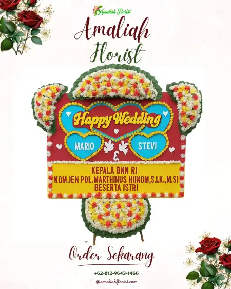 Papan Bunga Pernikahan Petirejo